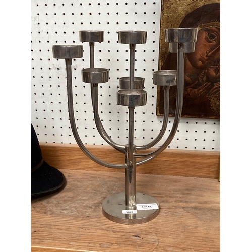 487 - Habitat tea light candelabra, 19cm high