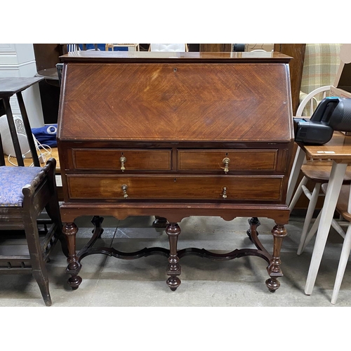 53 - Edwardian mahogany bureau 107H 100W 50D