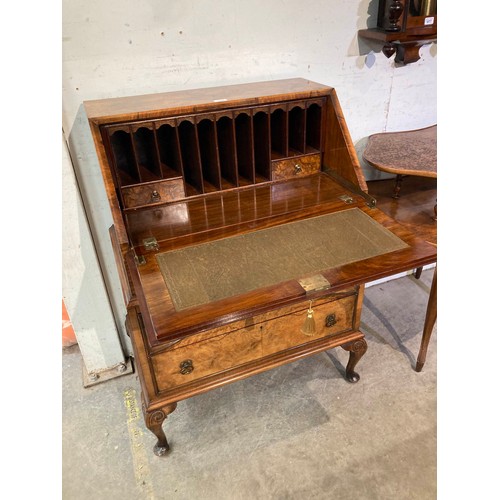 268 - George 1 style walnut bureau 107h 73w 47d