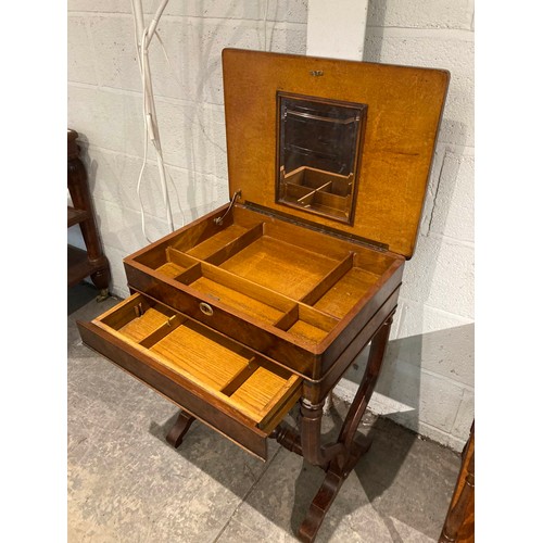 249 - Regency style burr walnut dressing table 75H 58W 43D