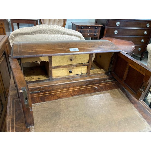 230 - Victorian walnut Davenport 91H 54W 56D