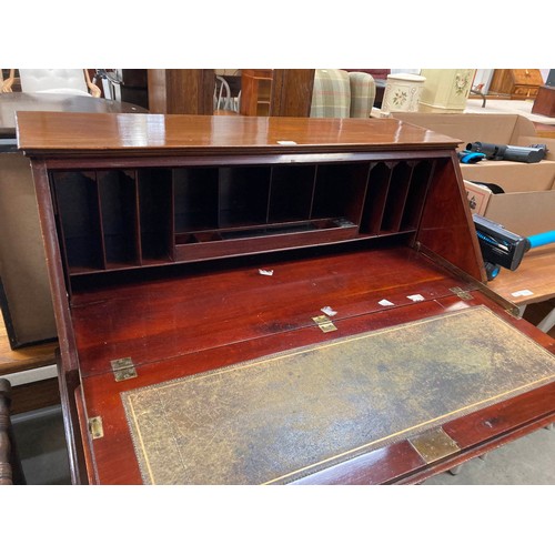 53 - Edwardian mahogany bureau 107H 100W 50D