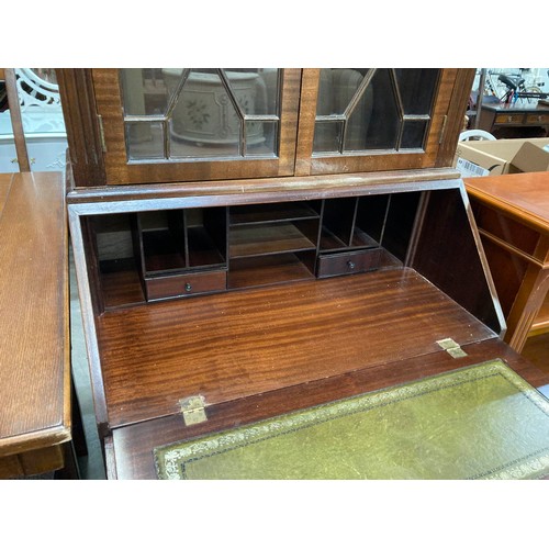 59 - Mahogany bureau bookcase 197H 79W 52D