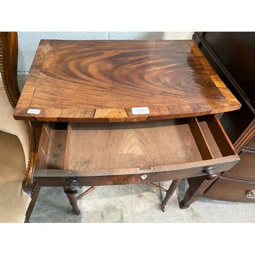 222 - Regency mahogany work table 76H 56W 32D