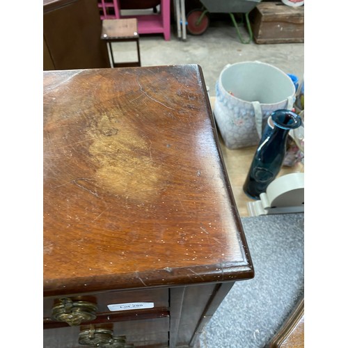 290 - George II walnut apprentice chest of drawers 43W 50H 24D (some veneer as seen)