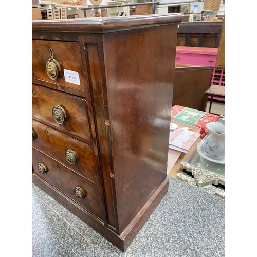 290 - George II walnut apprentice chest of drawers 43W 50H 24D (some veneer as seen)