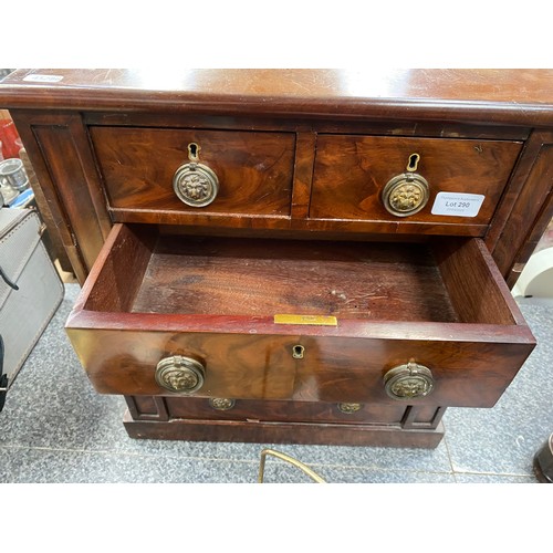 290 - George II walnut apprentice chest of drawers 43W 50H 24D (some veneer as seen)