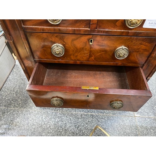 290 - George II walnut apprentice chest of drawers 43W 50H 24D (some veneer as seen)