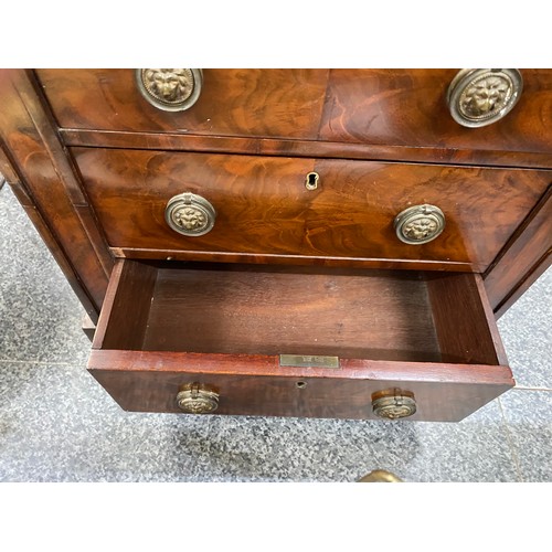 290 - George II walnut apprentice chest of drawers 43W 50H 24D (some veneer as seen)