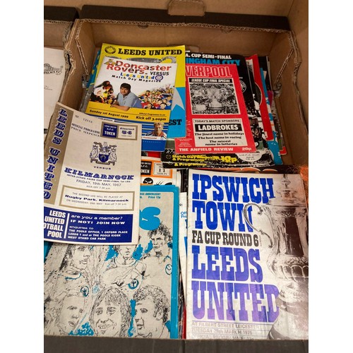 449 - 3 boxes of vintage Leeds United football programmes/magazines including European Cup 3rd round 1st l... 