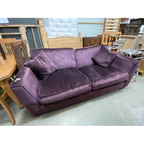 36 - 'Hide and Chic' mulberry upholstered settee 205W