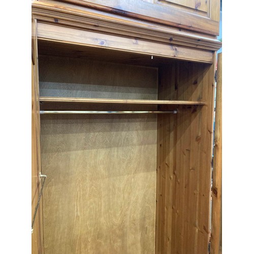 32 - Ducal pine double wardrobe with a detachable top box 192H 98W 60D (with top box 242H)
