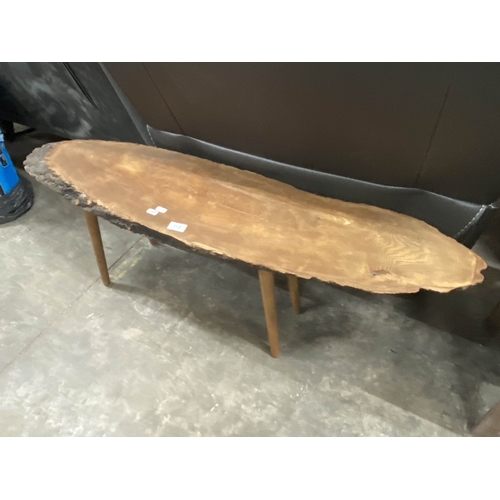 Live edge oak coffee table 42H 117W 29D