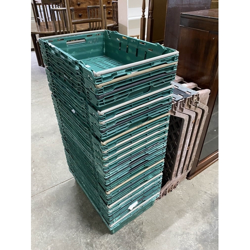 51 - 20 stacking storage crates 16H 60W 40D