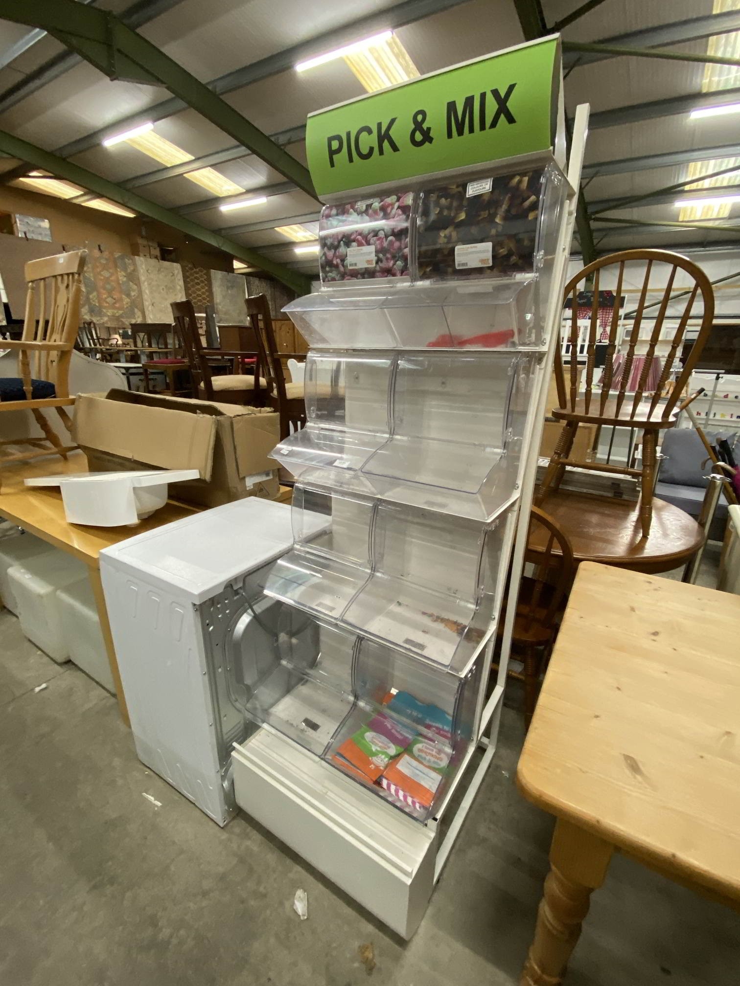 Pick & Mix acrylic display stand 197H 59W 71D