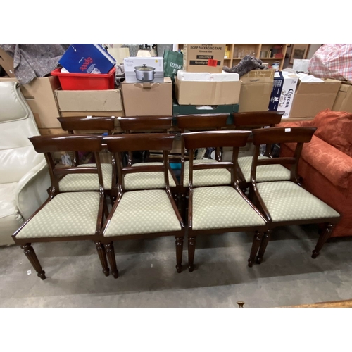 162 - 8 Victorian style mahogany dining chairs 50W