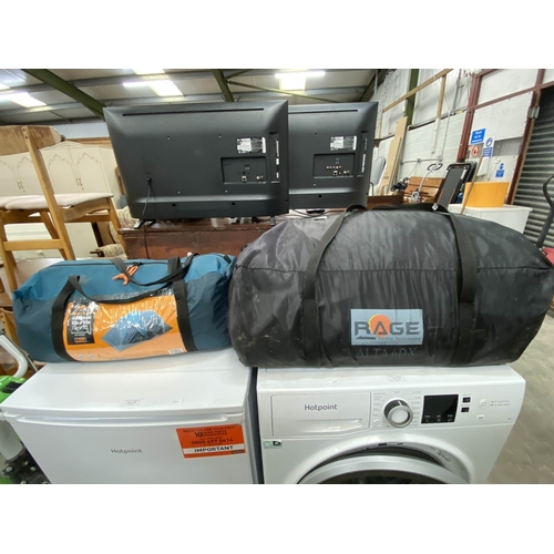 172 - RAGE Alto 6DX tent & Halfords 4 person Vis a Vis XL tent
