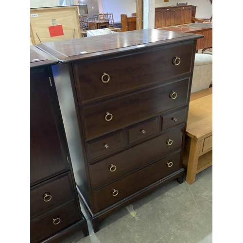 2 - Stag Minstrel mahogany multi drawer chest 112H 82W 47D