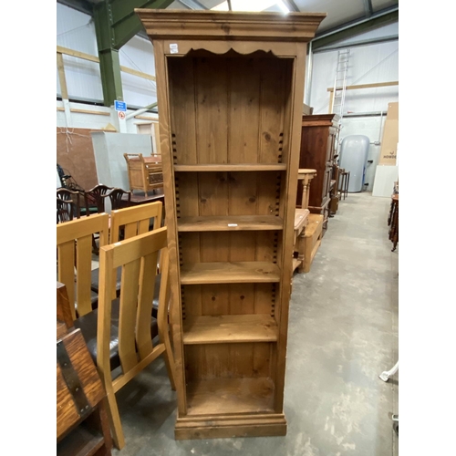 47 - Pine bookcase with adjustable shelves 183H 61W 27D