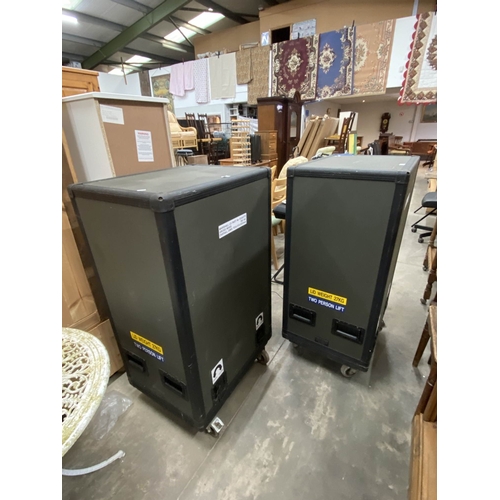 58 - Pair of heavy duty flight cases 119H 68W 51D