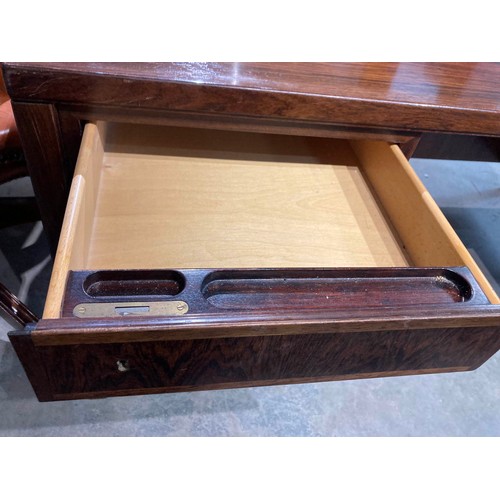 123 - 1960's Gunni Omann for Omann Jun Mobelfabrik,  Model 77 desk in rosewood - six drawers to the front ... 