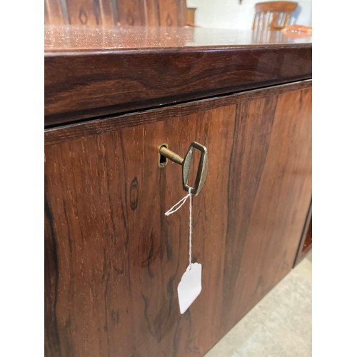 123 - 1960's Gunni Omann for Omann Jun Mobelfabrik,  Model 77 desk in rosewood - six drawers to the front ... 