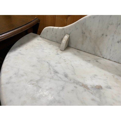 49 - Victorian mahogany, marble topped washstand 90H 90W 47D