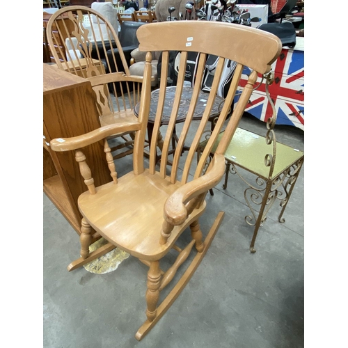 138 - Pine rocking chair 113H 68W