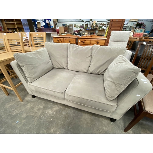 143 - The One grey upholstered settee 70x158x56