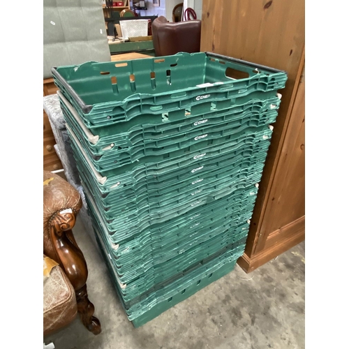 156 - 17 stacking crates 20H 60W 40D