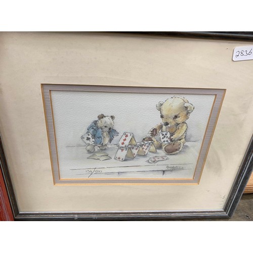 274 - Framed Mickey & Minnie Mouse print, Limited Edition pencil signed Ann Stull print 150/500, framed pr... 