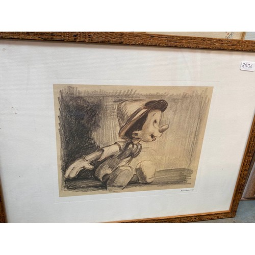 274 - Framed Mickey & Minnie Mouse print, Limited Edition pencil signed Ann Stull print 150/500, framed pr... 