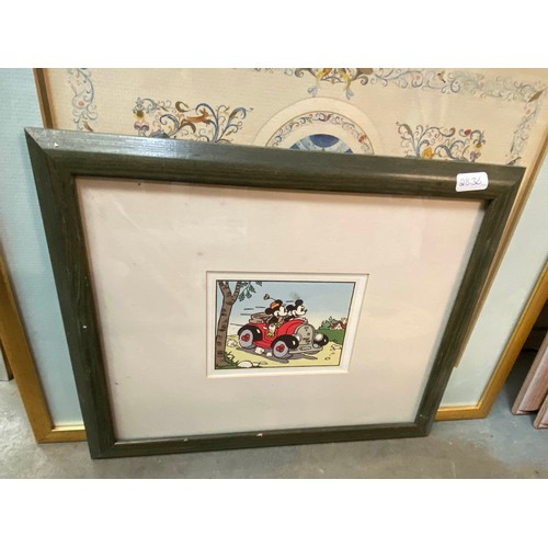 274 - Framed Mickey & Minnie Mouse print, Limited Edition pencil signed Ann Stull print 150/500, framed pr... 