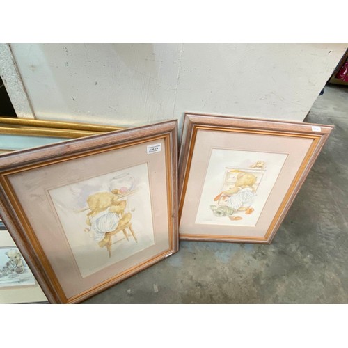 274 - Framed Mickey & Minnie Mouse print, Limited Edition pencil signed Ann Stull print 150/500, framed pr... 