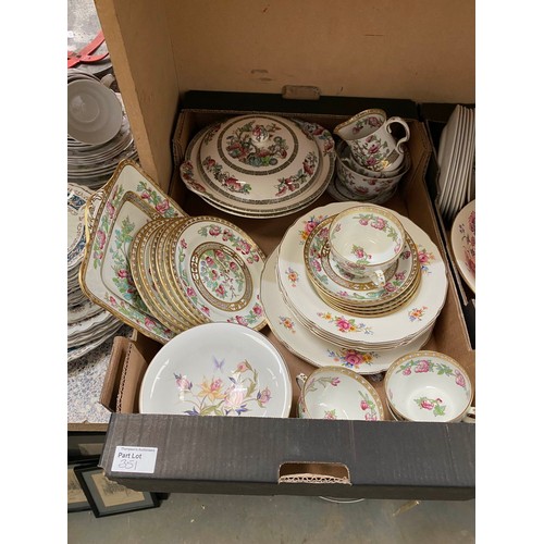 351 - Myott Rialto dinner and tea wares, Indian Tree table wares, Crown Ducal table wares, Japanese coffee... 