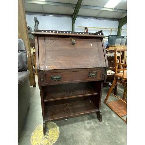 107 - Edwardian oak Larkin bureau 108H 74W 29D