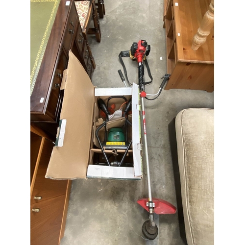 77 - Qualcast N1N-AK1J8-360 700w rotavator & ISEKI ICG251 petrol strimmer