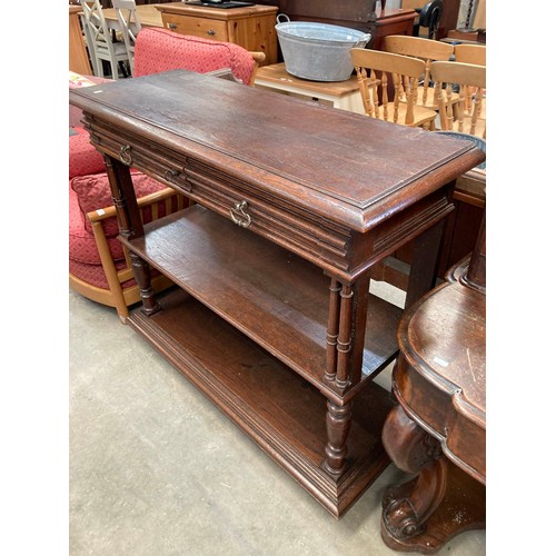 71 - Victorian French walnut console table with lift up lid 144H 106W 37D