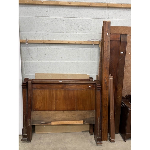 8 - French oak 3ft bed frame with side rails and bed base