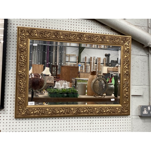 407 - Gilt framed bevel edged mirror 58x80cm