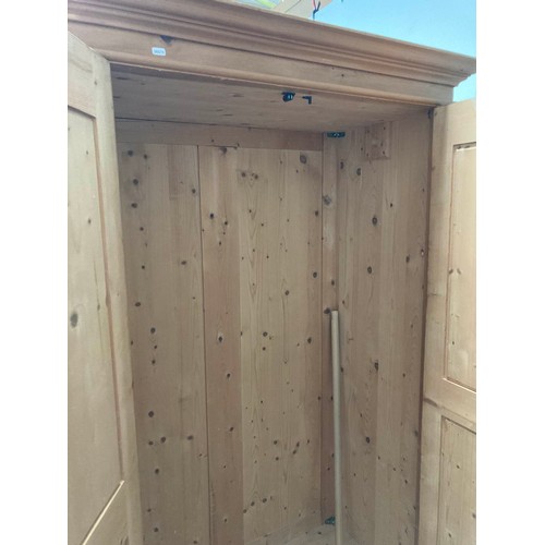 2 - Pine 2 door wardrobe 197H 120W 63D
