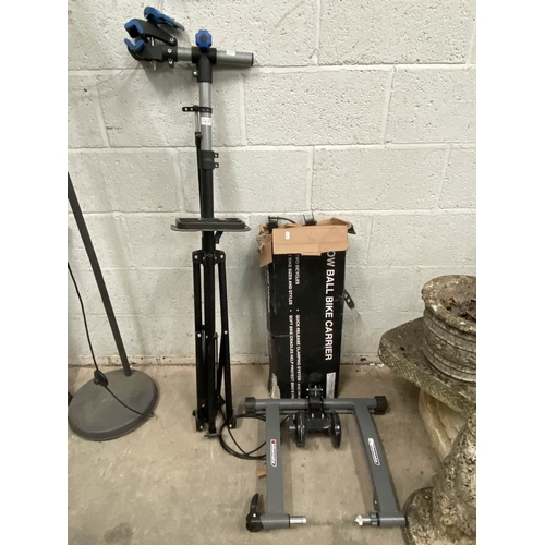 130 - Tow ball bike carrier, Powerfix Profi + bike repair stand etc