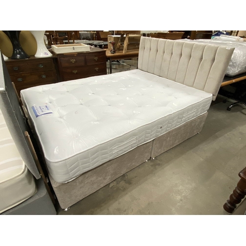 148 - King-size divan bed with headboard