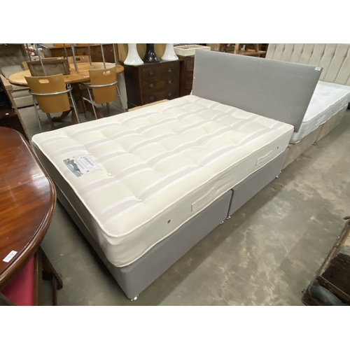149 - Double divan bed with headboard
