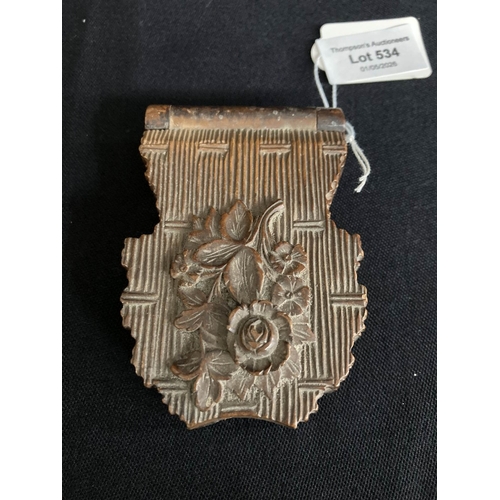 Black Forest carved wood watch stand