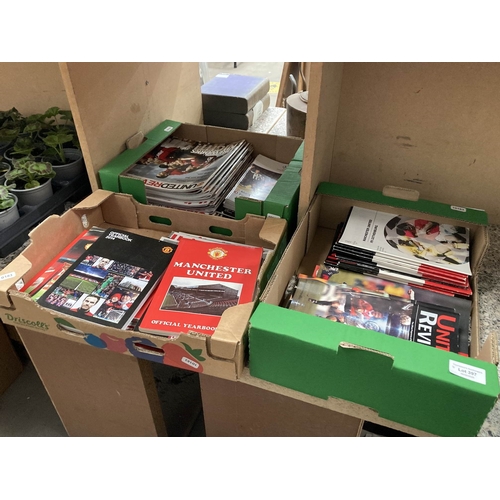 397 - 3 boxes of assorted Manchester United football programmes