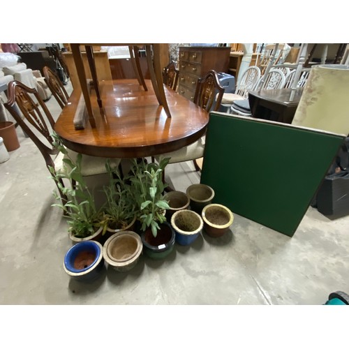 12 glazed garden planters ect