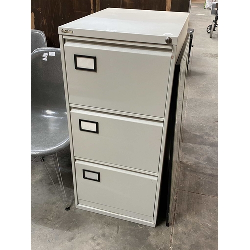 Punchline three drawer filing cabinet with one key 102H 47W 62D