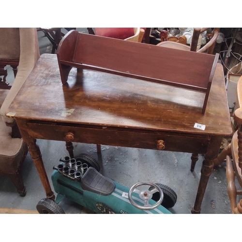 15 - Bookstand + 19th C. Table With Drawer