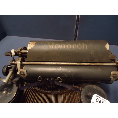 48 - “Monarch” Antique Typewriter